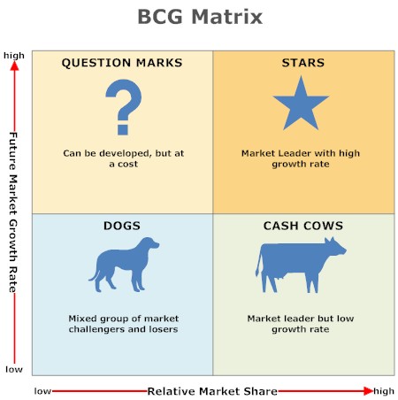 The bcg matrix is a matrix designed by the boston consulting group back in ...